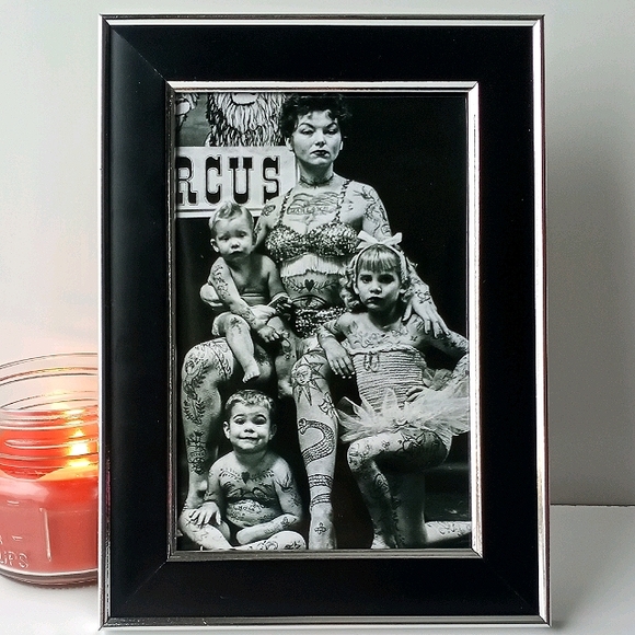 Vintage Tattooed Family Sideshow Circus Freak Show Oddity stunning Frame picture - Picture 3 of 8